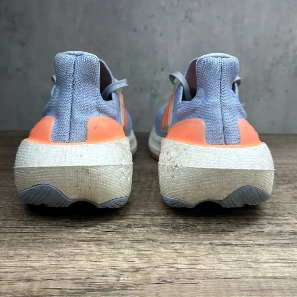 Adidas~Women's~ Ultraboost Light, Blue/Orange Running Shoes~Size 8 - Picture 4 of 10